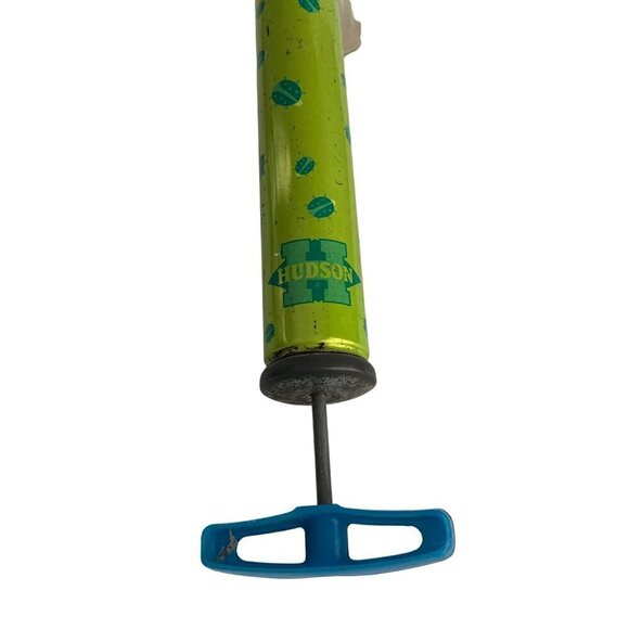 Vintage Hudson Bug Sprayer Can Glass Metal Advertising Green - Picture 2 of 4